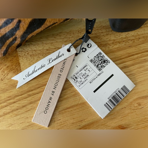 NWT MANGO Leopard Print Pointy Ankle Boots Women’s Size 7.5 - Picture 12 of 14